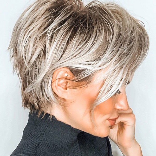 Long Pixie Cut With Bangs For Thick Hair